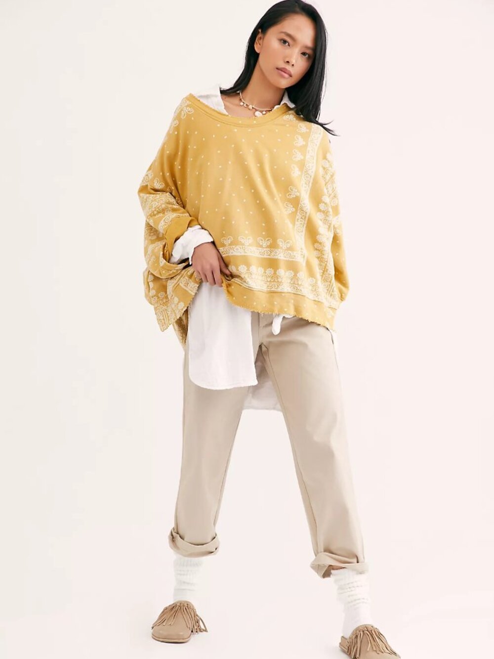Magnolia Pearl Francis Hand Block Sweatshirt, Goldrush OS